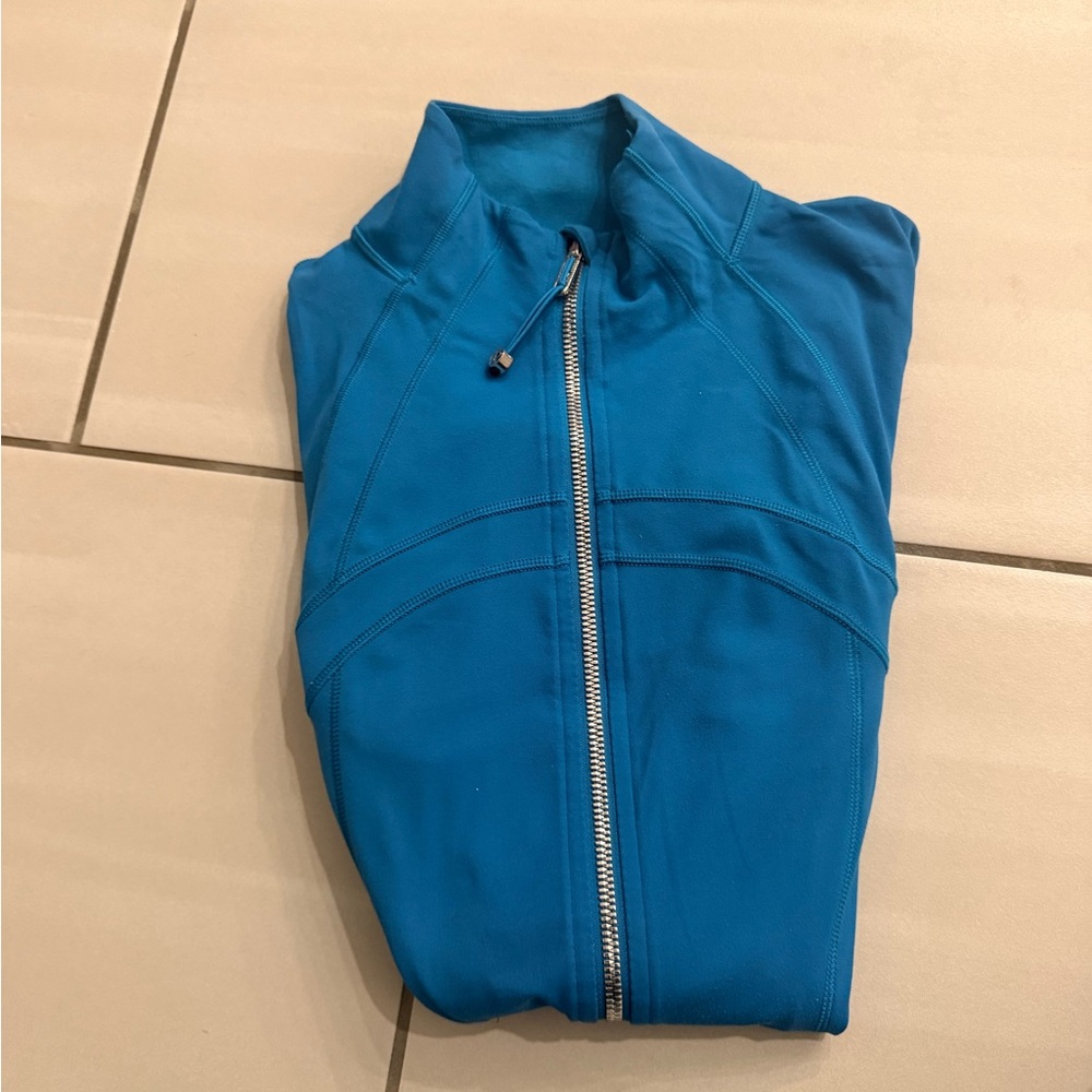 Women's Blue Zip-Up Jacket hawiann blue lulu